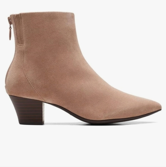 Clarks Women's Teresa praline suede low heel ankle Boots size 11 brand new - Picture 8 of 9